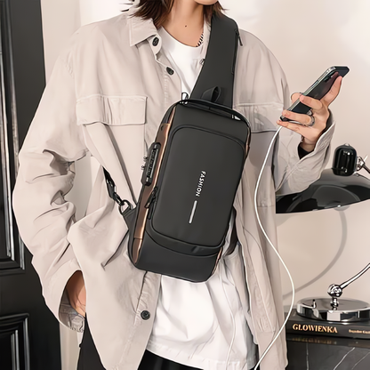 Crossbody Sling Bag With USB Charging port (Unisex)