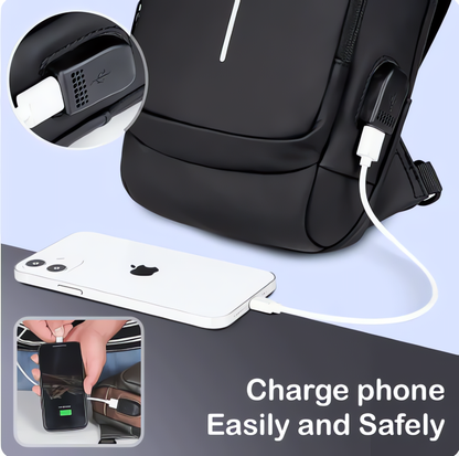 Crossbody Sling Bag With USB Charging port (Unisex)