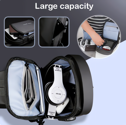Crossbody Sling Bag With USB Charging port (Unisex)